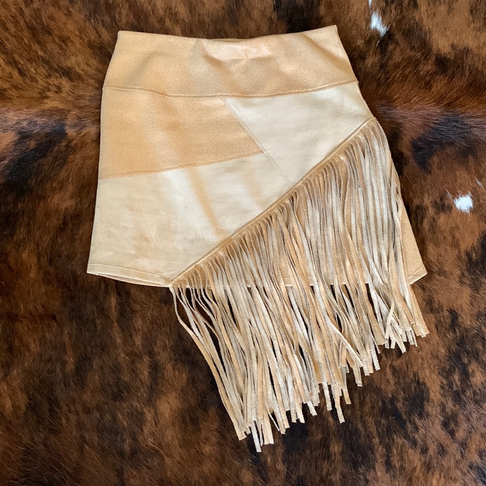 Free People mini skirt with fringes